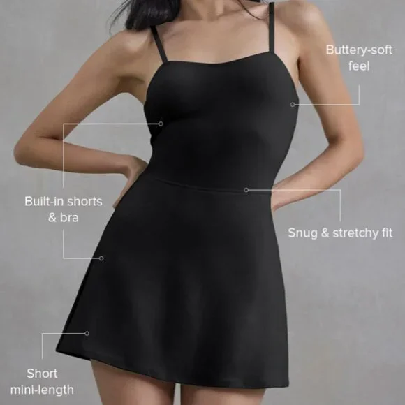 ALO Yoga Black Mini Dress - Picture 2 of 9